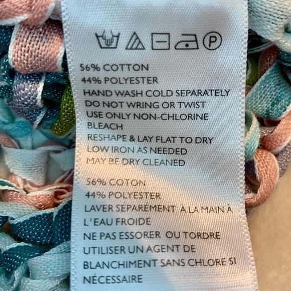 NEW Ocote Braided Top XS /S Pastel Multicolor Cotton/Poly Sleeveless Knit Design - Picture 9 of 13